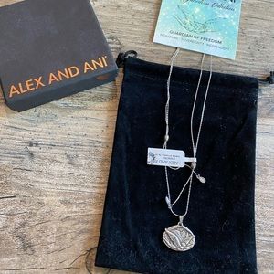 NWT Alex and  Ani Guardian of Freedom necklace